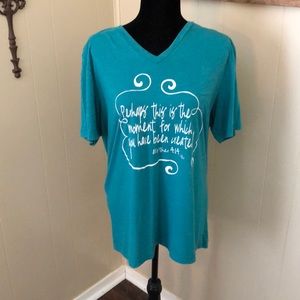 Turquoise Scripture Shirt